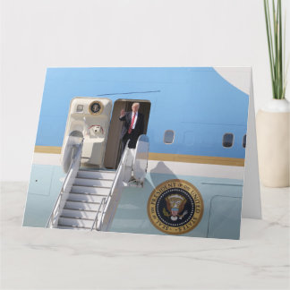 Presidenttrumf kliver av Air Force One Kort