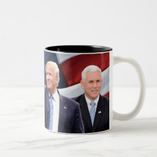 Presidenttrumf och VP-encentmynt Två-Tonad Mugg
