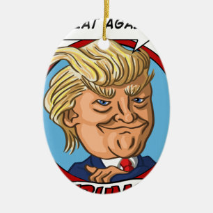 Presidentval 2016 julgransprydnad keramik