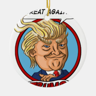 Presidentval 2016 julgransprydnad keramik