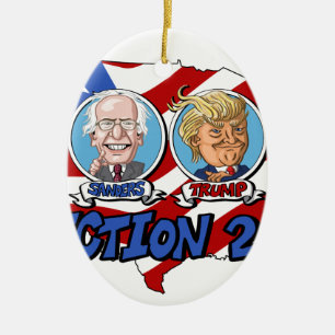 Presidentval 2016 julgransprydnad keramik