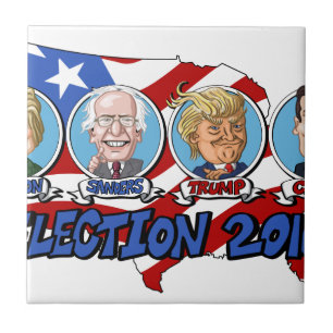 Presidentval 2016 kakelplatta