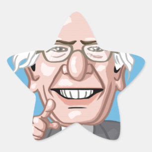 Presidentval 2016 stjärnformat klistermärke