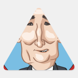 Presidentval 2016 triangelformat klistermärke