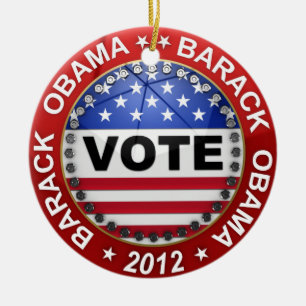 Presidentval Barack Obama 2012 Julgransprydnad Keramik