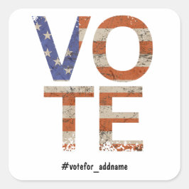 Presidentval i USA 2024 Fyrkantigt Klistermärke
