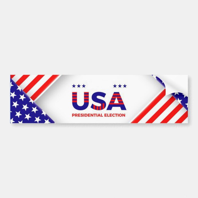 Presidentval i USA Bildekal (Framsidan)