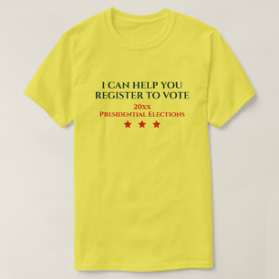 Presidentval JAG KAN HJÄLPA DIG ATT REGISTRERA T Shirt