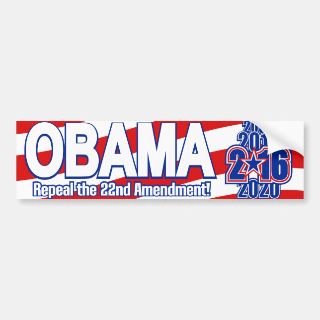 Presidentval Obama 2016 Bildekal (Framsidan)