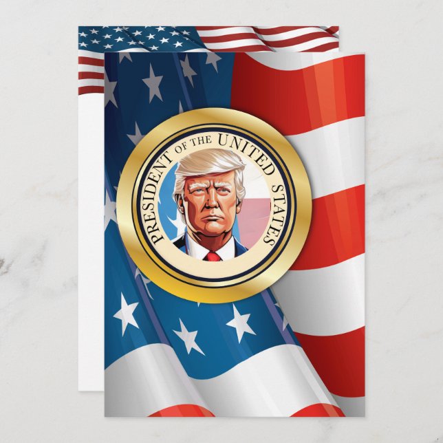 Presidentvalet i Firande Inbjudningar (Fram/baksida)