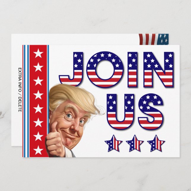 Presidentvalet i Firande Inbjudningar (Fram/baksida)