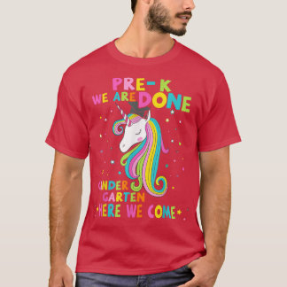 Presk Studenten Magic Unicorn KINDERGARTEN här T Shirt