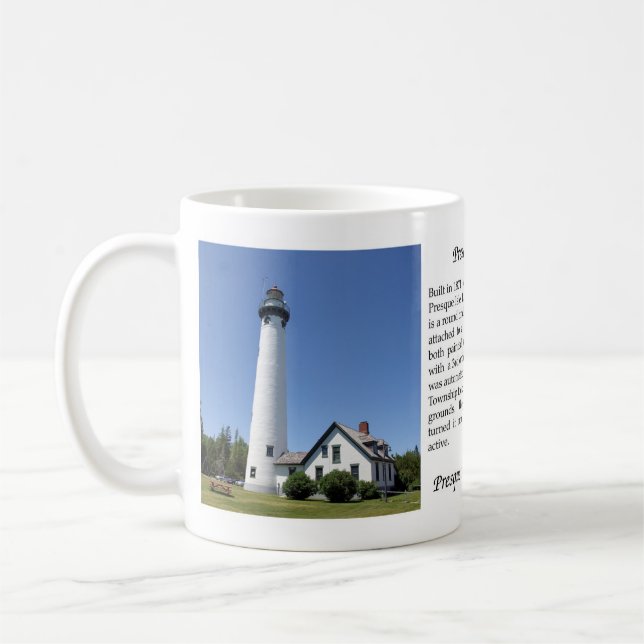 Presque Isle fyr historia mugg (Vänster)