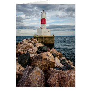 Presque Isle Harbour Breakwater Lighthouse Hälsningskort