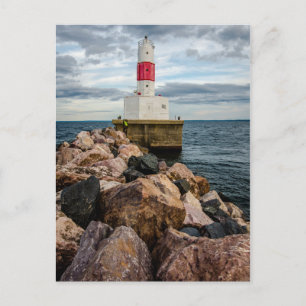Presque Isle Harbour Breakwater Lighthouse Vykort