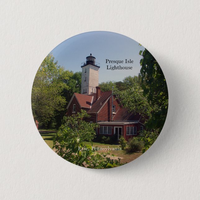 Presque Isle Lighthouse Erie,PA-knapp Knapp (Framsida)