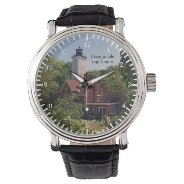 Presque Isle Lighthouse Erie,PA watch Armbandsur (Framsida)