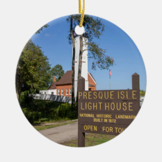 Presque Isle Lighthouse Julgransprydnad Keramik