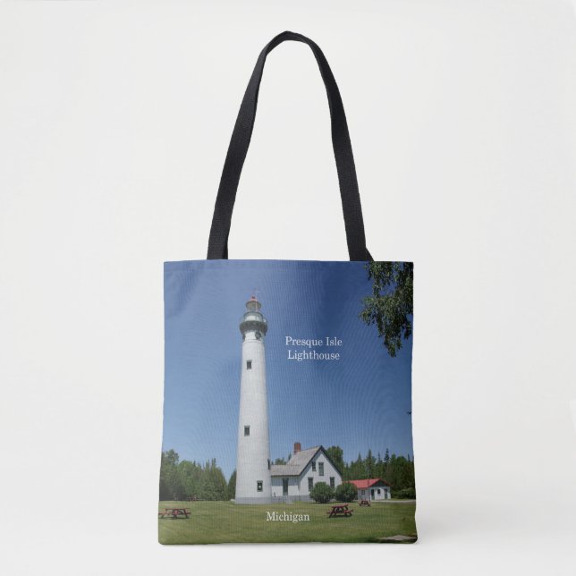 Presque Isle Lighthouse över hela väskan Tygkasse (Framsida)
