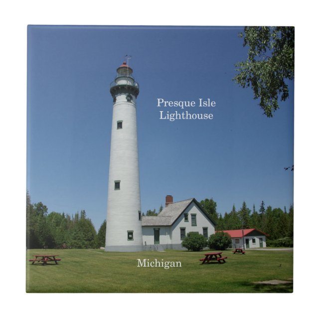 Presque Isle Lighthouse-panel Kakelplatta (Framsidan)