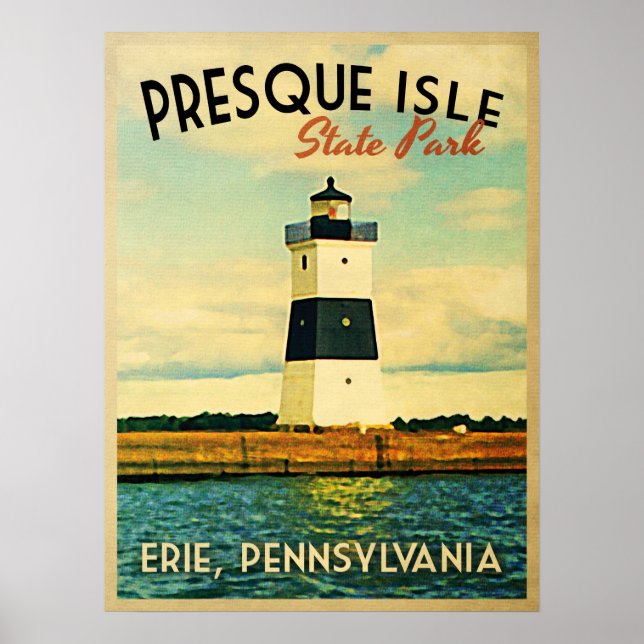 Presque Isle Lighthouse Poster (Framsidan)