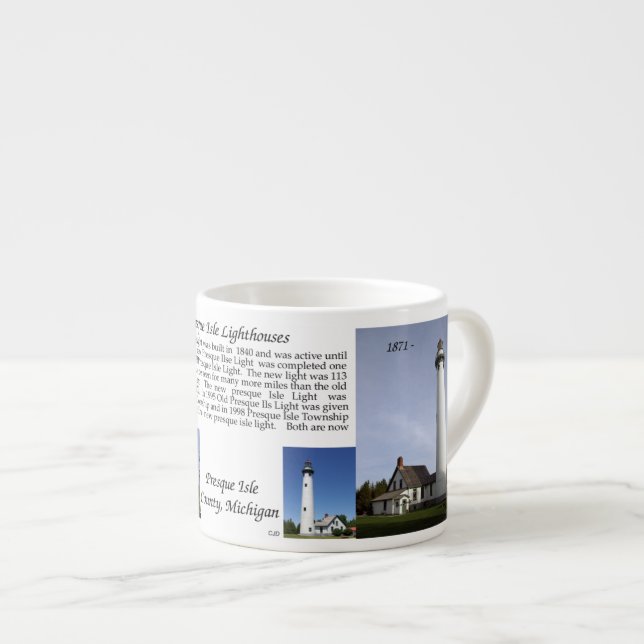 Presque Isle Lighthouses espresso mugg Espressomugg (Framsida höger)