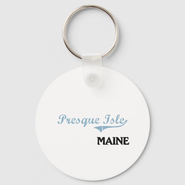 Presque Isle Maine City Classic Nyckelring (Framsida)