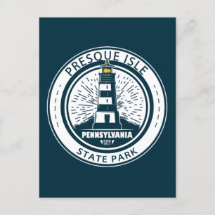 Presque Isle State Park Pennsylvania Badge Vykort