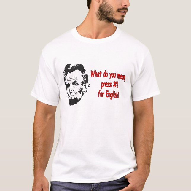 Press 1 för engelska? tee (Framsida)
