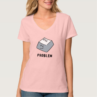Press Esc to Escape Life Problems Funny Minimal  T Shirt