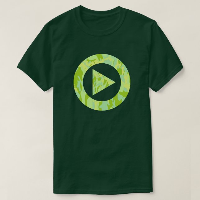 Press Play för SpringTime Camo Mönster T Shirt (Design framsida)