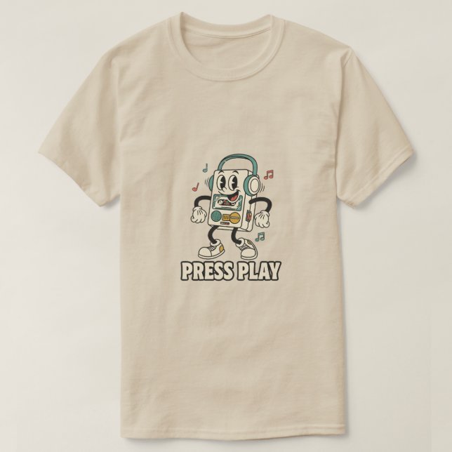 Press Play T Shirt (Design framsida)