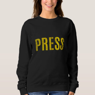 Press Shirt Journalist Reporter Credentials Zip T