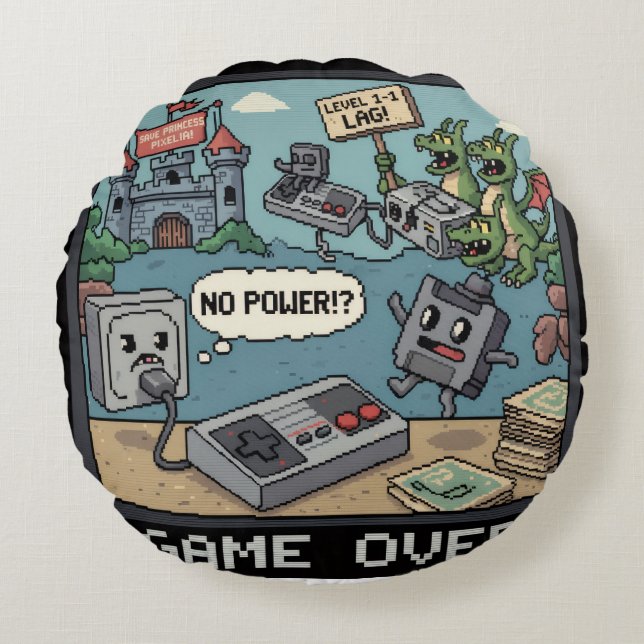 Press Start for Nostalgia! (And a Few Laughs) Rund Kudde (Framsidan)