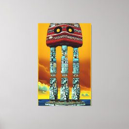 Pressa den - Ken Gage Surreal Art Canvastryck