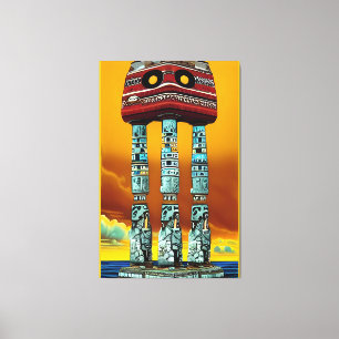 Pressa den - Ken Gage Surreal Art Canvastryck