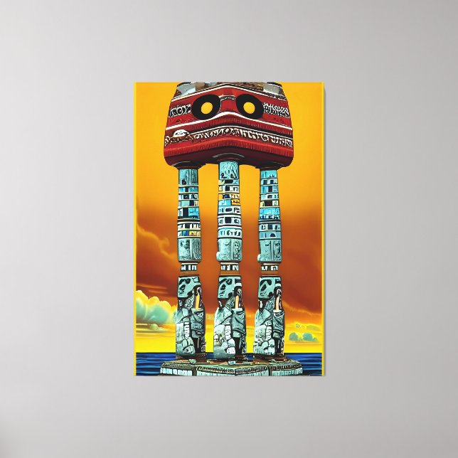 Pressa den - Ken Gage Surreal Art Canvastryck (Framsida)