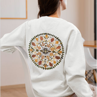 Pressad blommandala l Höstbotanisk blomma T Shirt