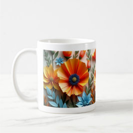 Pressade blommor Mugg, Boho Wildblomkottagecore Kaffemugg