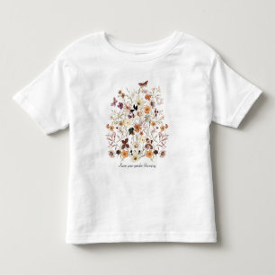 Pressade blommor, Vild Flowers, Anpassningsbar, ko T Shirt