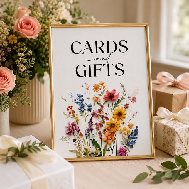 Pressade blommor Vildblommor Kort och presenter Sk Poster (Skapare uppladdad)