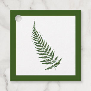 Pressade botaniska fern Löv - Blanda och Match Fär Gåvor Etiketter