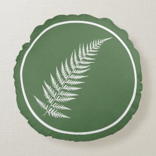 Pressade botaniska fern Löv - Blanda och Match Fär Rund Kudde