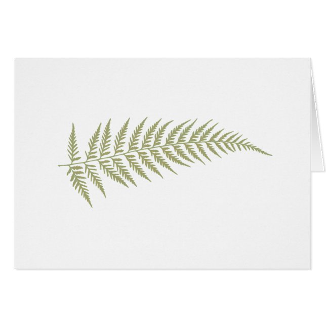 Pressade botaniska fern Löv - välj valfritt Färg OBS Kort (Framsidan Horizontal)