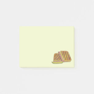 Pressade kubanska Sandwich Ham Cheese Salami PIckl Post-it Block