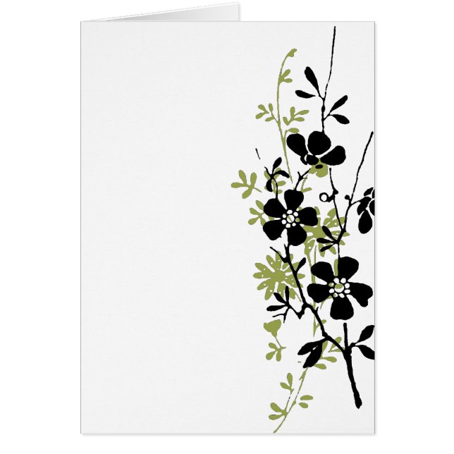 Pressande blommor hälsningskort (Framsidan)