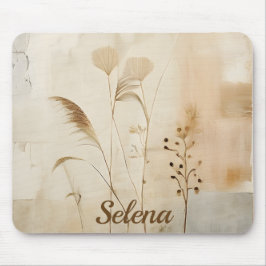 Pressed Flowers and Grass Mouse Pad Musmatta