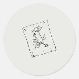 Pressed Rose- Regency Correspondence Runt Klistermärke