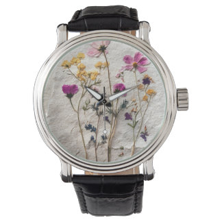 Pressed Wildflower Pastel Nature Watch Armbandsur
