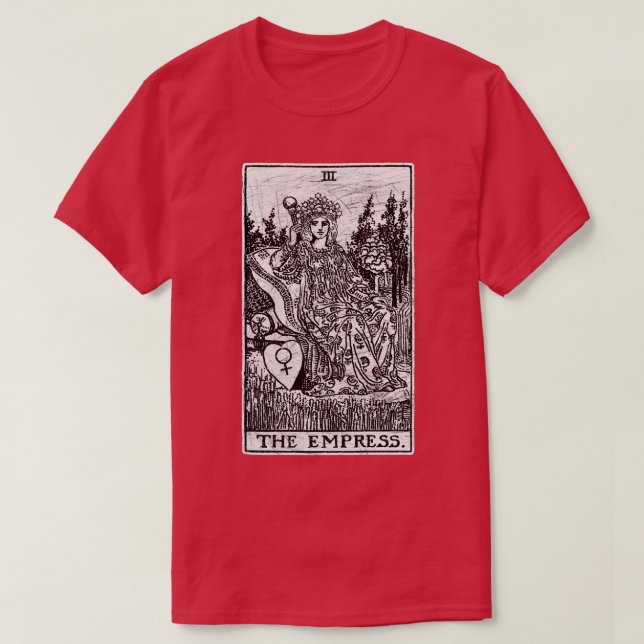 "Pressen Tarot d Major Arcana förmögenhet att berä T Shirt (Design framsida)